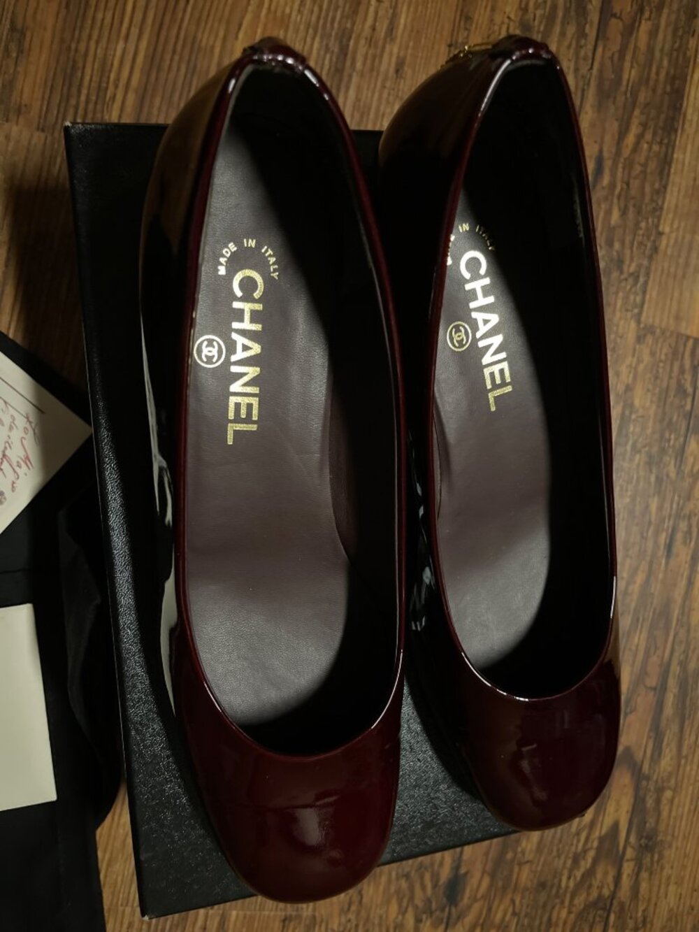 Chanel Patent Leather Ballet Shoes Flat Rare Vintage 41 EUR 11 US New In Box - Picture 16 of 16